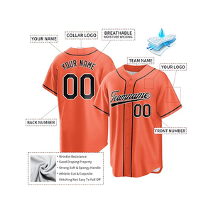 Nouvelle Arrivée 2026 Maillot de Baseball Entièrement Boutonné Chemise de Sport Couleurs d'Équipe Personnalisées Nom et Numéro du Joueur Séchage Rapide Vente en Gros Fabricant - Product Image 6