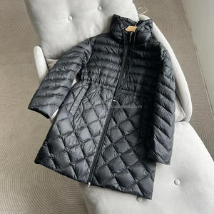 2024 Otoño Invierno Slim chaqueta acolchada con capucha mujer Casual sólido Parka cintura ligero largo pato blanco abajo abrigo femenino - Product Image 5