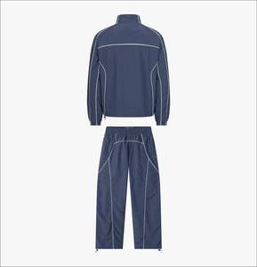 Maßgefertigte Reversible Dünne Reißverschluss-Windbreaker-Sets für Herren und Damen in Übergrößen Lässige Einfarbige Atmungsaktive Winddichte Komplette Windbreaker-Sets - Product Image 2