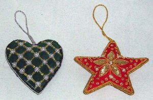 Beautiful Colorful Shiny Handmade Zari Embroidery Christmas Festival <b>Ornaments</b> In <b>Fairy</b> Shape For Christmas Tree Decoration - Product Image 5