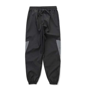 <b>Men's</b> Gray Woolen Elastic Waist Drawstring Acid Wash Vintage Sweatpants Casual Lightweight Joggers with Side Stripe Autumn Style - Product Image 4