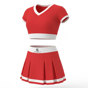 Fashion Athletic <b>Cheerleader</b> Costume for Women with Sequin Embellishments Custom Colors and OEM Manufacturing Supplier 2026 - Product Image 1