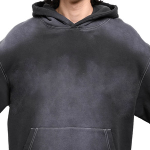 เสื้อฮู้ดแบบสวมใส่สบายทุกวันพร้อมกระเป๋าหน้าขนาดใหญ่และขอบยางยืด - Product Image 2