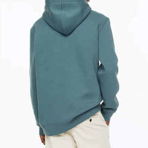 เสื้อฮู้ดผู้ชาย สีพื้น ทรงโอเวอร์ไซส์ ผ้าฝ้ายฟลีซ สวมใส่สบายๆ สำหรับฤดูใบไม้ร่วง แขนยาว ดีไซน์กระเป๋า - Product Image 2