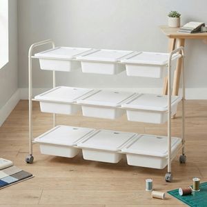Taiwan Home Storage Furniture Manufacturer Household Small Middle <b>Big</b> 9-drawer Rolling Storage Organizer Plastic <b>Box</b> with Cover - Product Image 2