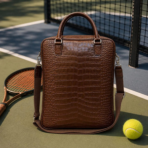 Bolsa deportiva de cuero resistente para palas de pickleball, ideal para jugadores que buscan elegancia y funcionalidad a un precio razonable. - Product Image 6