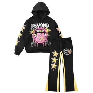 Survêtements pour hommes dtg dtf imprimé athlétique coupe ajustée survêtement de gym deux pièces tenue de jogging décontracté polyester entraînement 2025 - Product Image 1