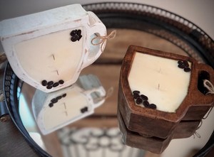 Cup Shape Premium Rustic Wooden <b>Candle</b> Bowl Decorative Dough Bowl Wax Vessel for Home Fragrance and Event Decoration - Product Image 2