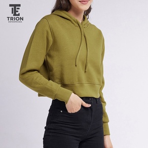 Women Winter Quick Wear Women Winter Crop <b>Top</b> Hoodies <b>High</b> Quality Customizable Front Logo Light Weight Trending <b>Low</b> Rate - Product Image 5