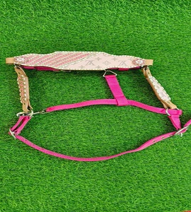 Harnais de cheval en cuir véritable style western, têtière sculptée florale, muserolle, longe réglable en corde, durable, tailles personnalisées, équipement d'équitation - Product Image 4