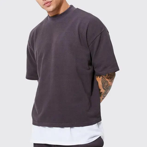 เสื้อยืดผู้ชายโลโก้สั่งทำ ผ้าฝ้าย 100% 260gsm หนานุ่ม พิมพ์ลายสกรีน ทรงบ็อกซี่ ตัดสั้น โอเวอร์ไซส์ ไหล่ตก ใส่โลโก้ของคุณเองได้ - Product Image 1