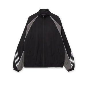 Men Lightweight Windbreaker Jacket Water Proof Zip Nylon Polyester Printed Arm Solid Style Autumn Outdoor <b>Tracksuit</b> - Product Image 3