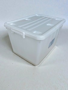 Boîte de rangement en plastique PP grande capacité avec couvercle et roulettes, boîte de rangement en plastique multifonctionnelle imperméable - Product Image 6