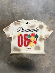 High Quality Customized Crop Tee Wholesale Short Sleeve Cotton Shirt With Vintage <b>Spray</b> Wash And Custom Print - Product Image 2