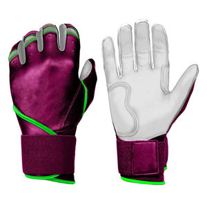 Gants de frappe en cuir violet KATBROS INDUSTRIES, design rembourré, fermeture à boucle, grande taille pour adulte, unisexe, ambidextre - Product Image 1