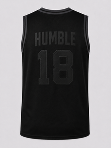 Maillot de basket-ball FLY Humble 18 noir pour homme, débardeur sans manches en mesh, imprimé par sublimation, respirant, vêtements de sport, nom du joueur inclus - Product Image 5