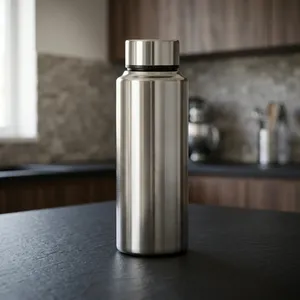 Premium Stainless Steel Water Bottle <b>Fridge</b> Bottle Leak Proof Reusable Drinking Bottle for Office Gym School Home <b>Travel</b> - Product Image 3
