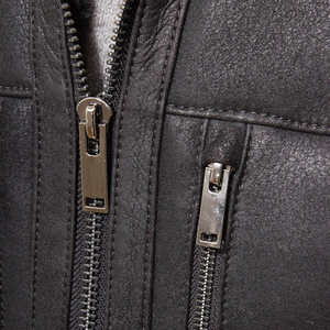 Chaqueta de Cuero Clásica para Hombre, Estilo Motero, de Piel de Oveja, Resistente al Viento y Transpirable, Chaqueta de Invierno a la Moda - Product Image 6