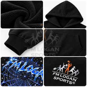Vente en gros de sweats à capuche gothiques d'hiver personnalisés avec fermeture éclair, unisexes, surdimensionnés, noirs, en polaire, 100% coton, respirants, écologiques - Product Image 4
