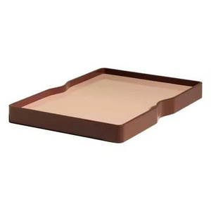 Bandeja Organizadora Decorativa para el Hogar, Moderna Bandeja de Madera Lacada con Borde Festoneado - Product Image 1