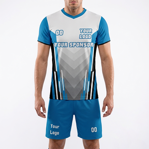 ชุดเสื้อฟุตบอลแบบยูนิเซ็กซ์  แบบซับลิเมชั่น โพลีเอสเตอร์ 100% คอวี แขนสั้น พร้อมโลโก้และหมายเลข แห้งเร็ว โพลีเอสเตอร์ 100% - Product Image 6