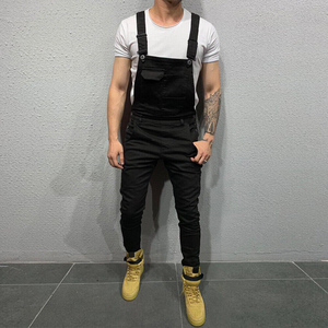 Heavy Duty Performance <b>Bib</b> And Brace Overalls <b>Mens</b> Overalls Denim Jeans Casual Dungarees Trousers Casual Slim Jumpsuit Pants - Product Image 4