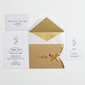 Luxury foil <b>printed</b> cards and envelopes with elegant finishes for invitations OEM wholesale private label export quality - Product Image 1