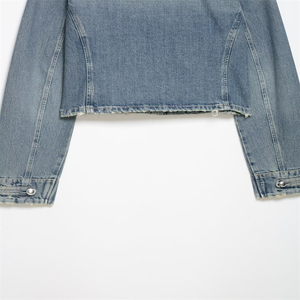 2026 New Arrivals Stylish <b>Lightweight</b> Button Embellished <b>Denim</b> Bomber <b>Jacket</b> Vintage-Inspired Casual Winter Women's Outerwear - Product Image 6