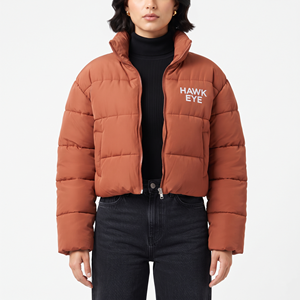 Women's Fashion Quilted Winter <b>Jacket</b> <b>Short</b> Padded Coat Long Sleeve Front Zipper Warm Polyester Casual Outerwear - Product Image 5