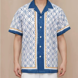 Nouvelle Arrivée Chemises de Vacances à Manches Courtes en Flanelle pour Hommes Style Insulaire Personnalisables Anti-Plis Séchage Rapide Écologiques Respirantes - Product Image 4