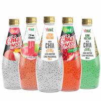 Basilicum Zaadsap Drink 290Ml Met Pulp Voor Vietnam 24 Glazen Flessen Karton Suikervrij Oem Odm Private Label Gratis Sampl