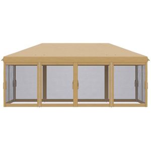 Tenda Pop-up Beige 3x6 Metri con Rete per Eventi all'Aperto - Product Image 1