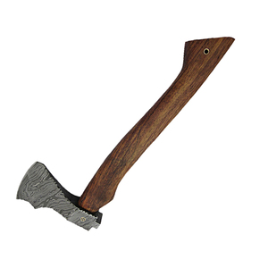 Artisan Forged Damascus Steel Hatchet Rosewood <b>Handle</b> With Leather Sheath Custom <b>Axe</b> Outdoor <b>Axe</b> - Product Image 4