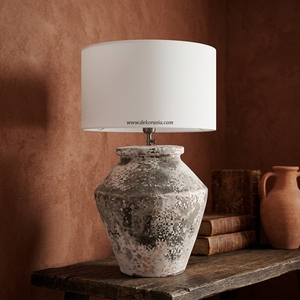 Vase en céramique rustique en terre cuite Baselamp 02, fait main, 33 cm, pour la décoration de la maison et des hôtels, vase de table, vente en gros - Product Image 5