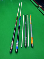 Queue de billard économique en bois d'érable pour jeu de 9 boules, 19 oz, 147 cm, avec pointe de 13 mm, joint Uniloc en acier inoxydable, poignée en cuir peint