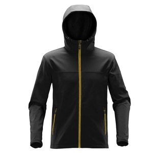 <b>Men's</b> <b>Black</b> TPU <b>Jacket</b> Windproof Zipper Closure Casual Solid Color Regular Fit <b>rain</b> <b>jacket</b> wear with OEM - Product Image 3