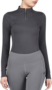 Camiseta de entrenamiento de equitación para mujer, manga larga, transpirable, 100% algodón, para verano, fútbol americano, deportes ecuestres - Product Image 2