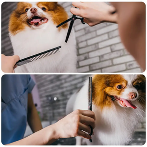 Ciseaux de toilettage pour animaux de compagnie en acier inoxydable de haute qualité, ensemble de ciseaux sur mesure, professionnels, durables, ciseaux de toilettage pour animaux de compagnie personnalisés - Product Image 5