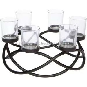 <b>Silver</b> Luxury Aluminium Iron <b>Candlestick</b> Holder for 4 Candles for Home Decor and Christmas Gifts - Product Image 3