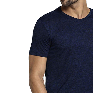Nouveauté : T-shirts ajustés pour hommes, respirants, de haute qualité, avec logo personnalisé imprimé, motif uni, légers, faible MOQ - Product Image 5