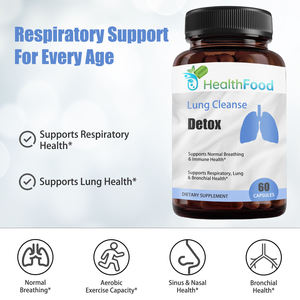 Mélange exclusif pour soutenir la santé respiratoire pulmonaire et bronchique, le système immunitaire – Capsules de détoxification pulmonaire directes d'usine - Product Image 5
