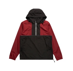 Wholesale Breathable Casual Sportswear Hooded Windbreaker Jacket Color <b>Block</b> Waterproof Outdoor Jacket Plus Size Zipper Closure - Product Image 4