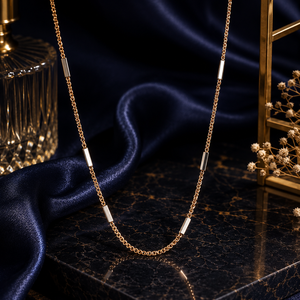 Namivaa Collar de cadena minimalista de oro rosa para mujer, joyería elegante para regalo diario - Product Image 1