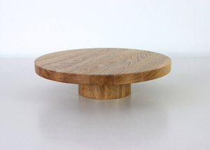 Elegante soporte de pastel de madera de acacia Fantástico estilo de cúpula rústica con patas de resina inastillables Herramientas de pastel de madera natural - Product Image 4