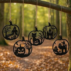 Adornos de jardín de hierro para Halloween, resistentes a la intemperie, con motivos festivos y acabado duradero. - Product Image 1