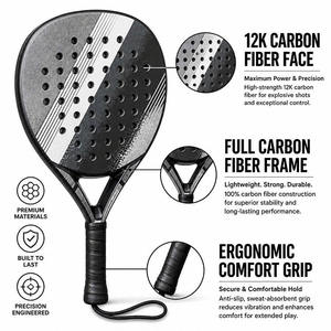 Raqueta de Pádel Profesional con Forma de Diamante, Superficie de Fibra de Carbono 12K, Núcleo de EVA de 38 mm, Diseño Termoformado y Servicio de Logotipo Personalizado - Product Image 2