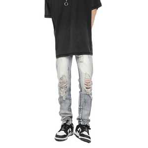 Jeans de Corte Regular para Hombre, Pantalones de Mezclilla Modernos, Cintura Media, 100% Algodón, Corte Recto Ajustado, Lavado Invernal, Estilo Casual, Cómodos y Elegantes - Product Image 3