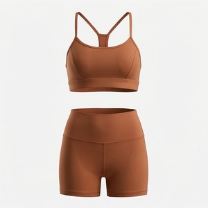 Conjunto de Shorts y Top de Yoga para Mujer Talla Grande, Transpirable, Cintura Elástica, Cómodo, Ropa Deportiva para Gimnasio y Ejercicio - Product Image 1