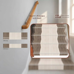 Marchepied en porcelaine GVT de qualité export, 300x1000mm, marche antidérapante 200x1000mm, gris, prix abordable, carrelage céramique pour escalier - Product Image 3