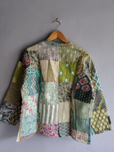 Quilted <b>Patchwork</b> <b>Jacket</b> Women's Mandarin Collar Full Sleeve Cotton Autumn Style Regular Length Patch Designs - Product Image 6